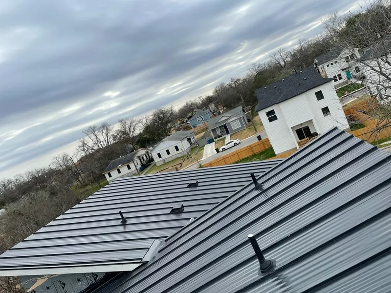 Standing seam metal roof panels with vents for Skylight Repair in Markham